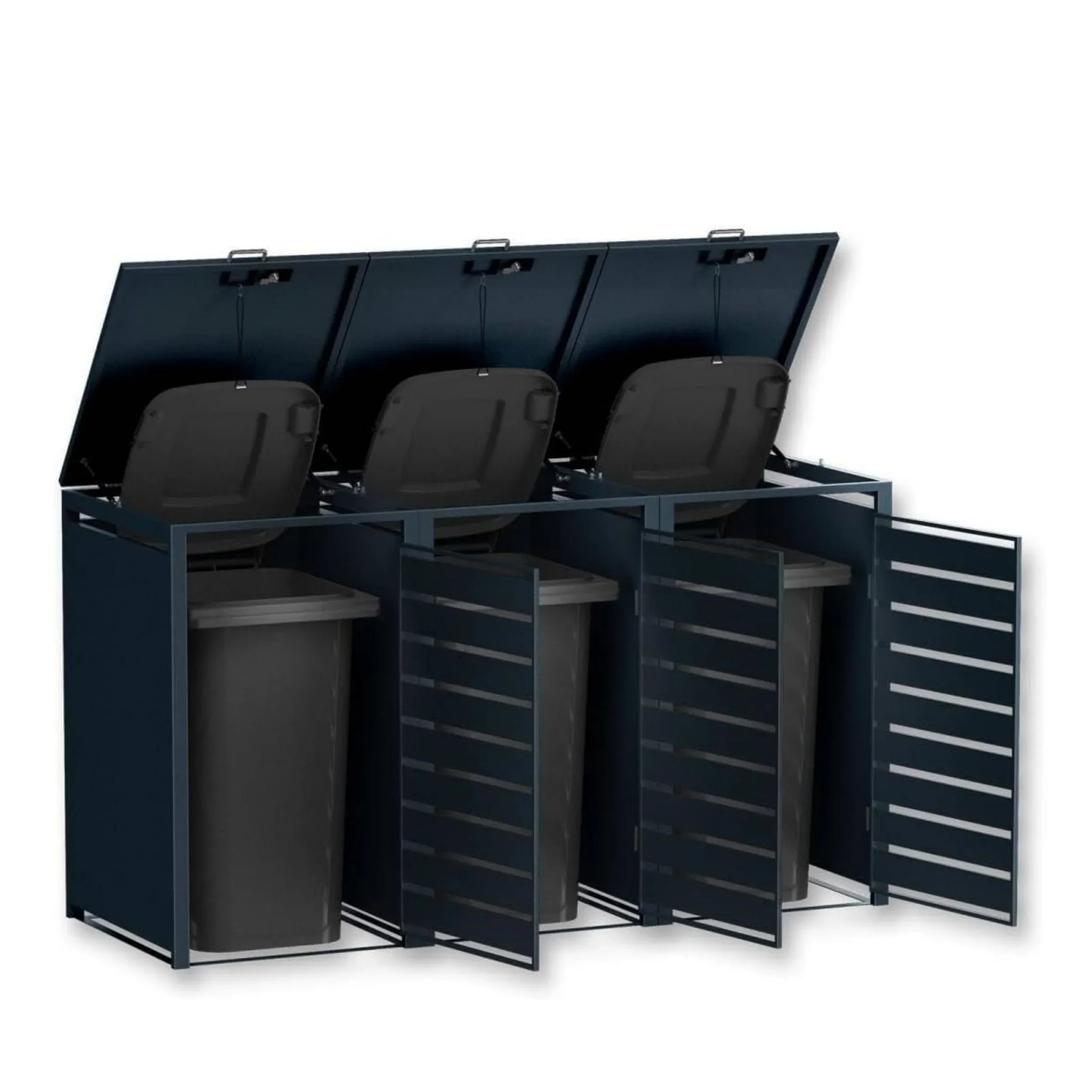 2026 Industrial Waste Bins for Outdoor Garbage Can Large Capacity Trash Bin Cabinets Durable Recycling Commercial Dustbin for Pa