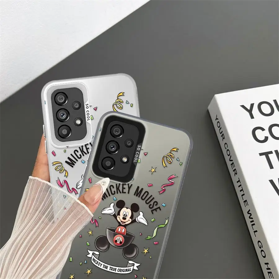 Disney Mickey Minnie Phone Case for Samsung Galaxy A15 A25 A72 A51 A52 A71 4G A54 A73 A55 A53 A52s 5G Shockproof Mobile Cases