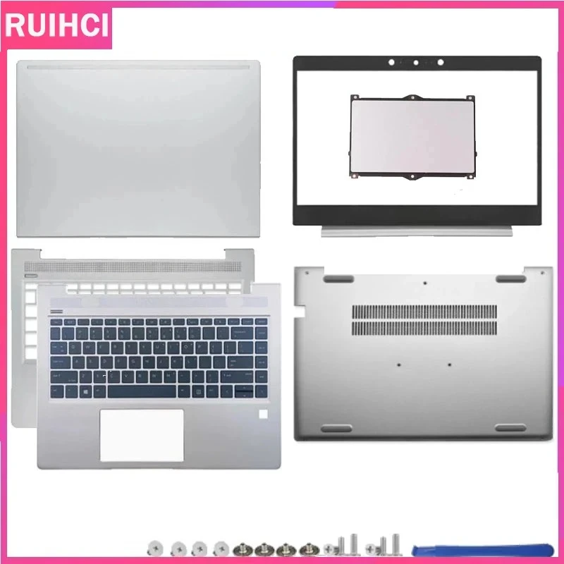 

Для ProBook 14 440 G7 445 G7 Zhan 66, новая задняя крышка ЖК-дисплея для ноутбука/передняя панель/подставка для рук, верхний корпус/нижний корпус, серебристый