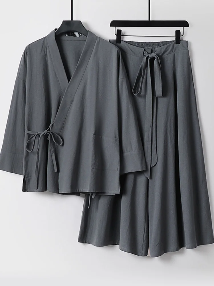 ensemble-de-vetements-de-nuit-amples-en-coton-et-lin-pour-hommes-style-chinois-dao-pao-hanfu-tenue-decontractee-d'ete-grande-taille-confortable-vetements-d'exterieur