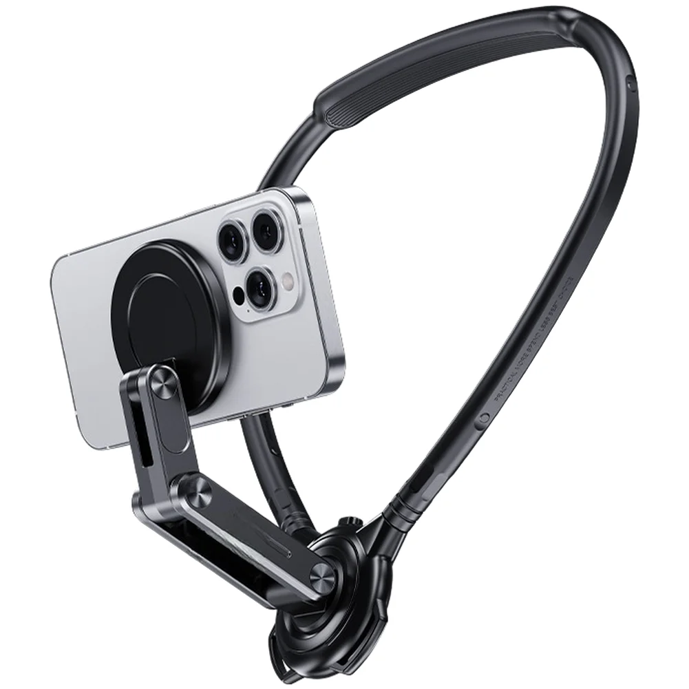 

Adjustable 360 Degree Magnetic Neck Mount for SmartFor Phone POV Video Recording with Strong Hold and Comfort Fit Design Black