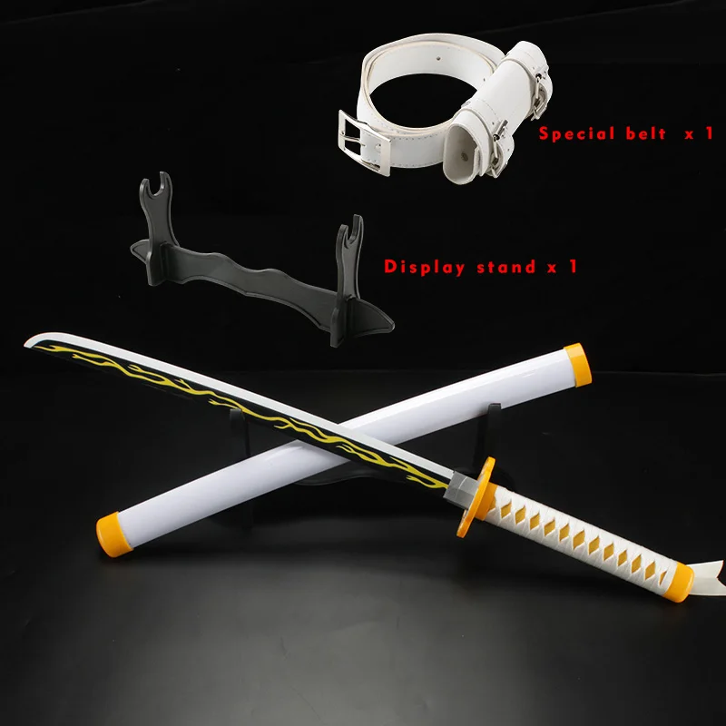 Demon Sword Katana Zenitsu Cosplay rekwisieten originele Anime-patronen Halloween- en kerstcadeaus met riem en houder