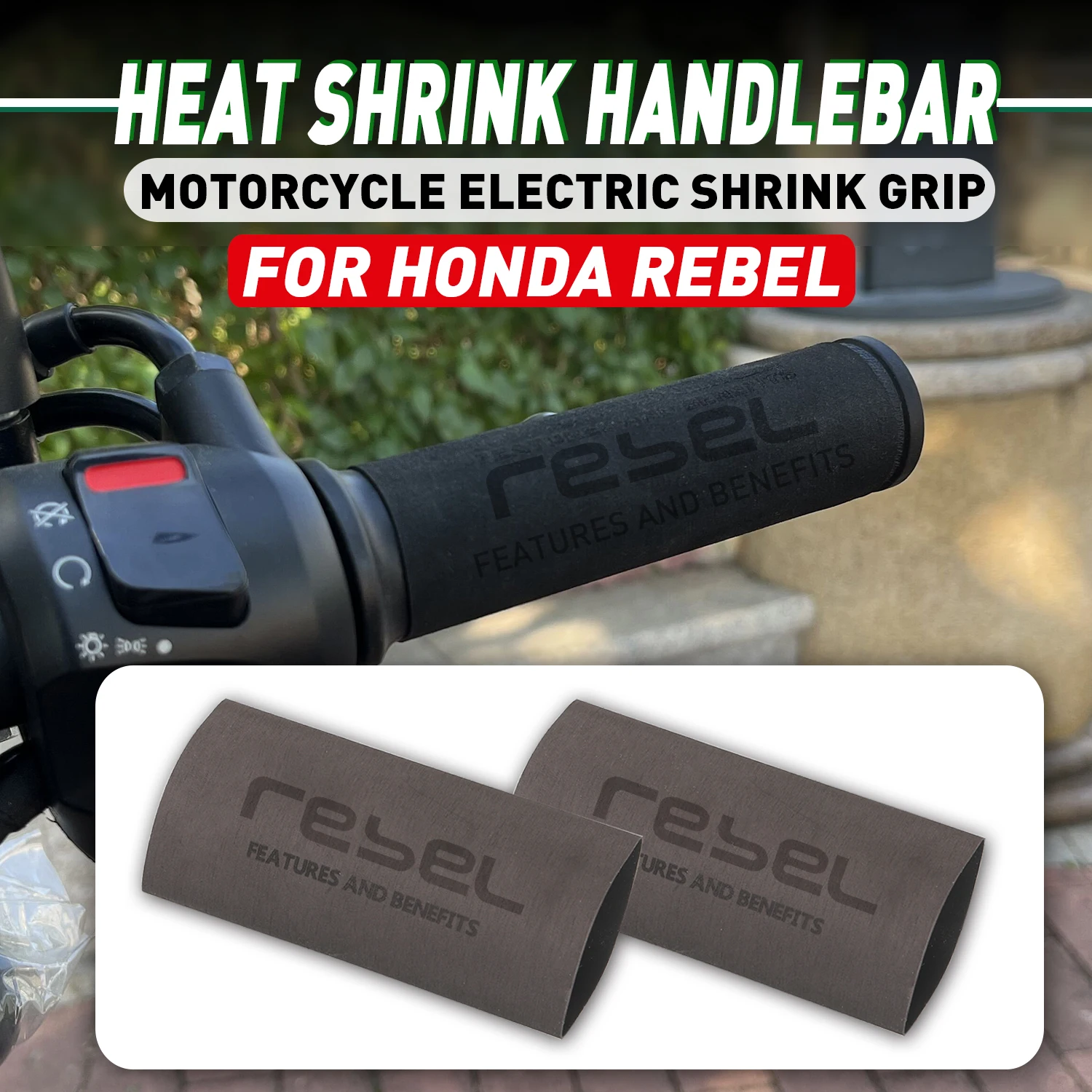 Heat shrinkable Grip For HONDA REBEL 1100 CMX500 CMX300 CL300 CL500 Motorcycle No-slip Heat Shrink Handlebar Grips Handlegrip