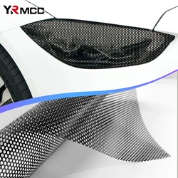 Car Taillight Tint Vinyl Film Fog Light Car Sticker Front Headlight Rear Tail Light Lamp Waterproof Black Perforated Vinyl Film