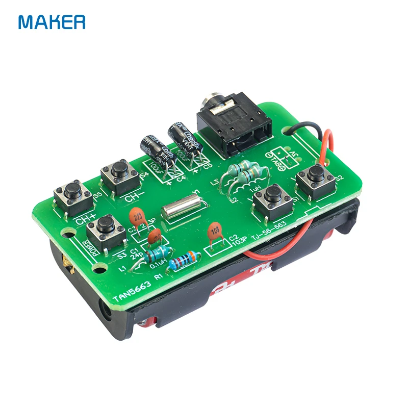 RDA5807 Simple FM Radio Kit Electronics Skills Welding Practice Circuit Board DIY Loose Parts