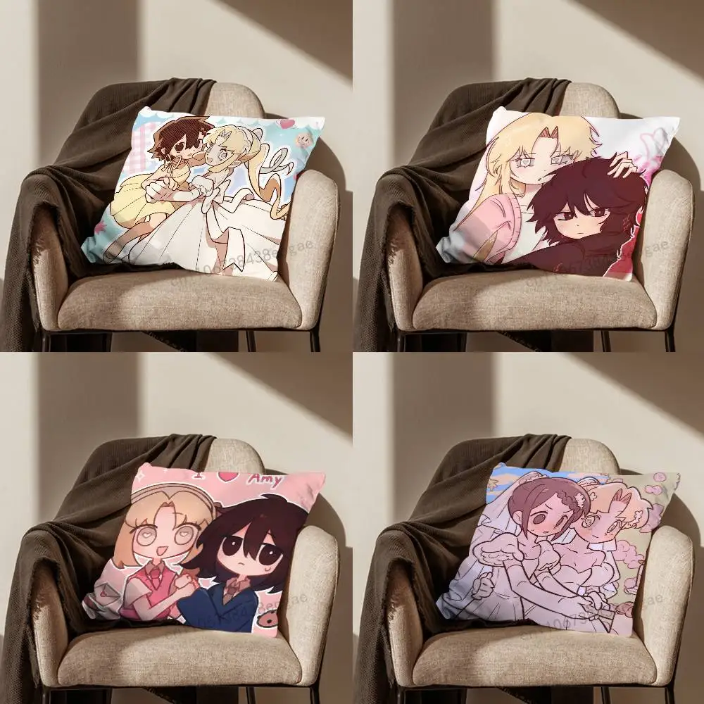 

Comics I Love Amy AMY x BIBI Pillow Case Living Room Sofa Cushion Cover Suitable For Home Bedroom Decoration And Protector