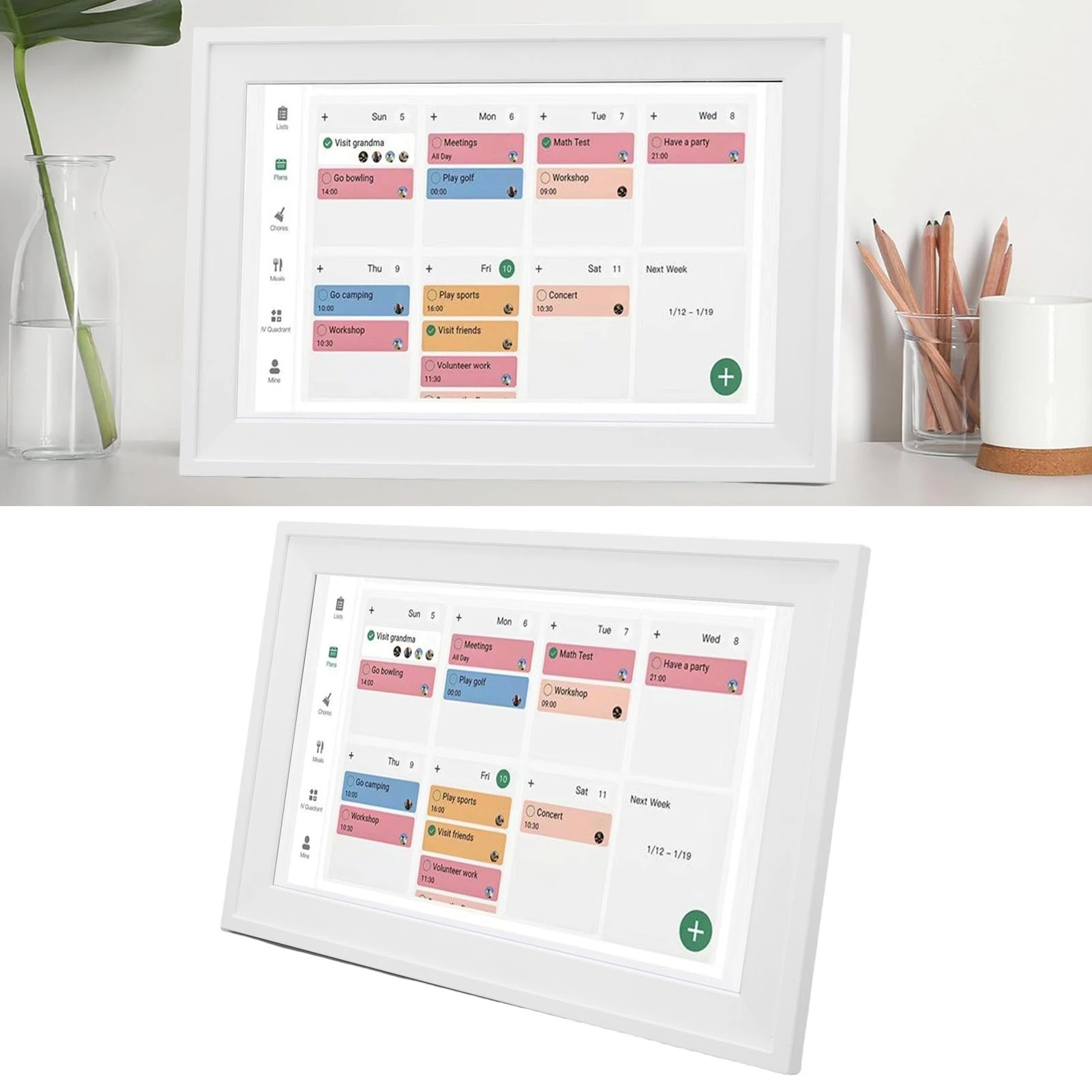 

Smart Digital Calendar 15.6 Inch 1080P Smart Home Planner Interactive Touchscreen WiFi Smart Family Planner Chore Chart for Home