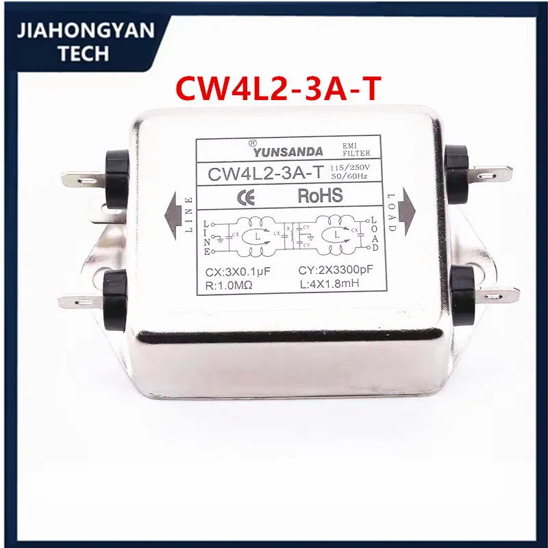 Power EMI Filter CW4L2-10A-T/S CW4L2-6A-T/S CW4L2-20A-T/S Single Phase AC 115V / 250V 20A 50/60HZ