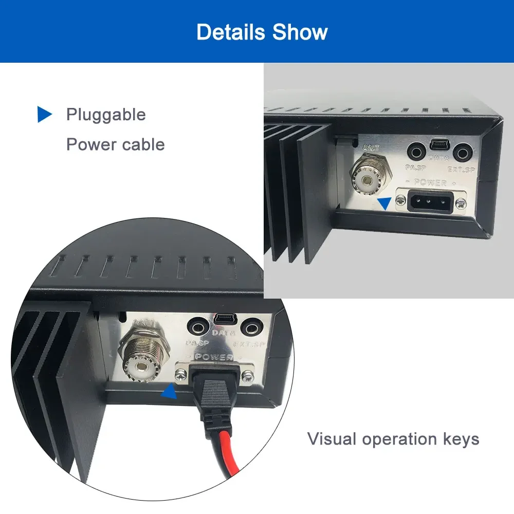 New ANYTONE AT-5555N II CB Radio 25.615 - 30.105 Mhz 40 Channel Mobile Transceiver AM/FM/SSB 11 Meter Radio Car Radio