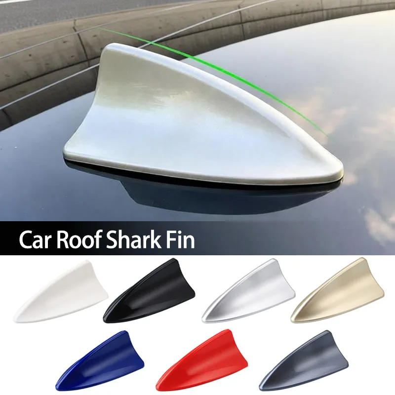 Car Roof Shark Fin Universal Antenna Toppers Replacement Decoration Car Radio Aerials  Antenna Signal Function Protective