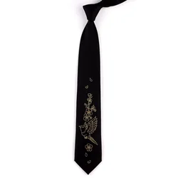 Free Shipping New Male men's Original design tie female retro personality gift necktie Plum blossom canary bronzing embroidery