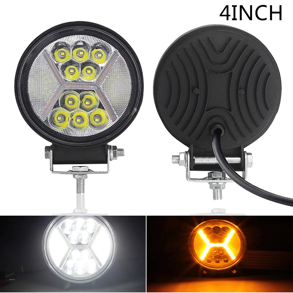 

Round LED Work Light 4 inch Spot Flood Beam For Offroad 4x4 SUV Tractor Truck Fog Lamp Driving Car LED Working Lights Spotlight