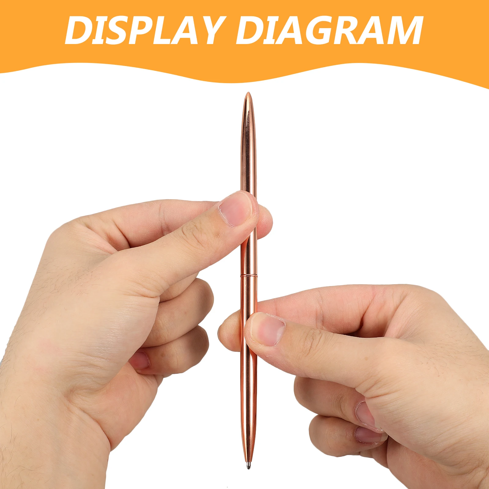 

Creative Vertical Signature for Business Office Bank Hotel Use Smooth Wear-Resistant Metal Ballpoint Pen Comfort Grip Table