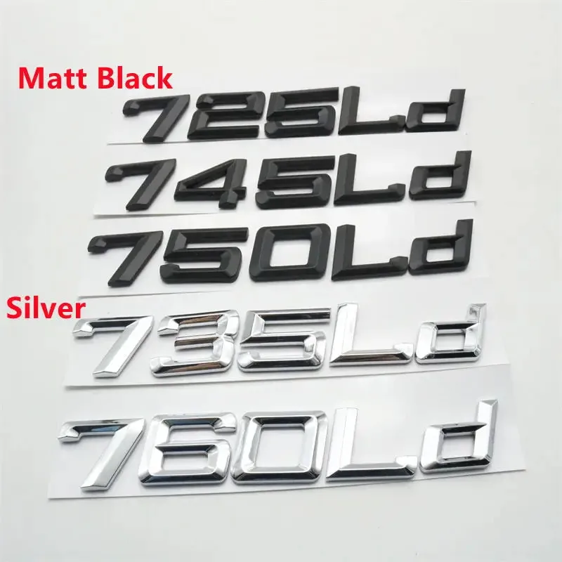

3D ABS Emblem Letter Rear Trunk Logo For 7 Series 725i 730i 740Li 745i 750iL 760i 730d 735d 740d 745d 750d 760d Car Sticker