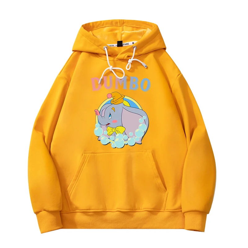 Dumbo Sweater Disney 2024 New Women\'s Hooded Sweater Artistic Milk Sweet Sweater Cute Cartoon Clothes Simple System Sweatshirt