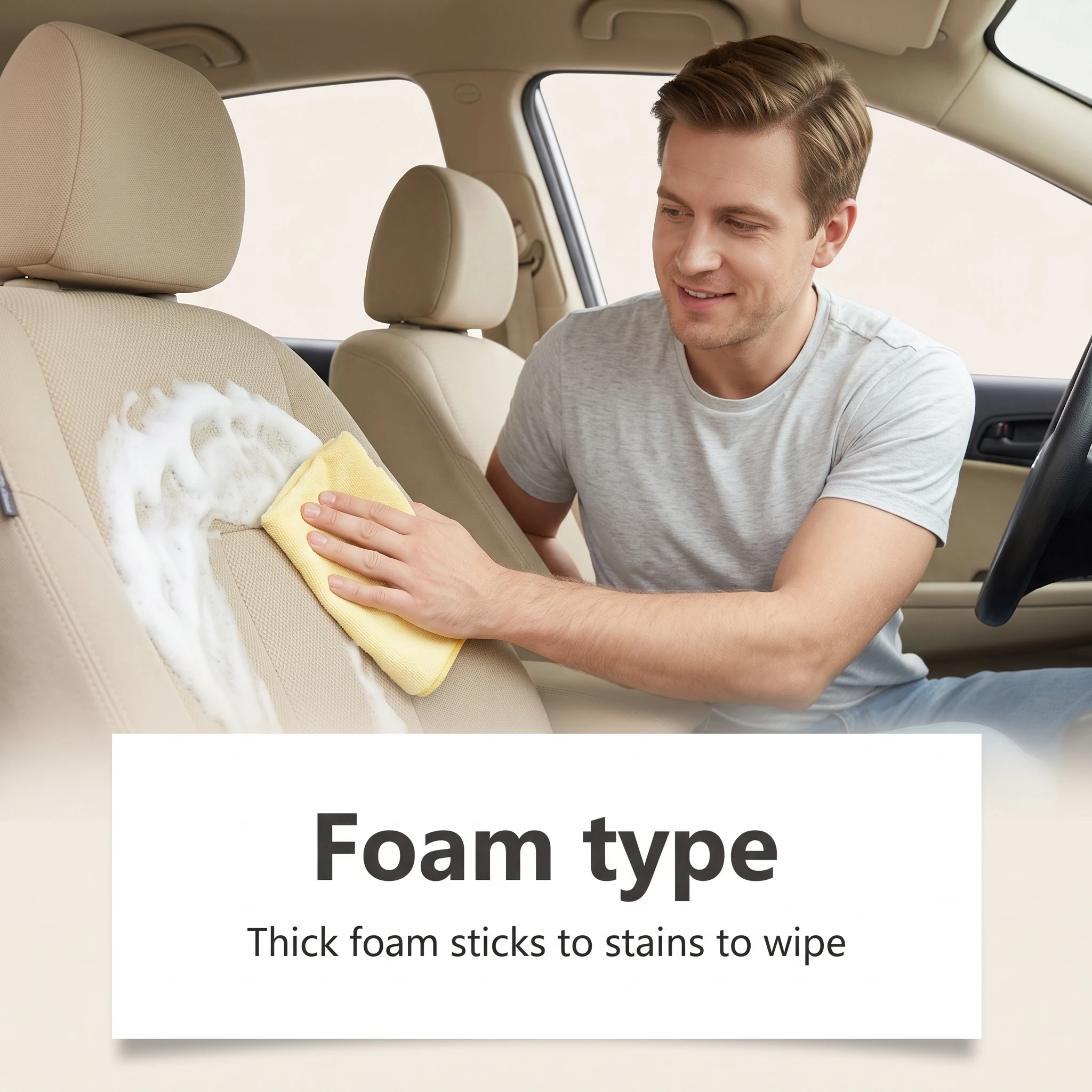 QIFENGHE 60ML Multi-purpose Foam Cleaner Spray Car Home Interior Cleaner Foam Spray Anti-Aging Protection for Car Accessorie