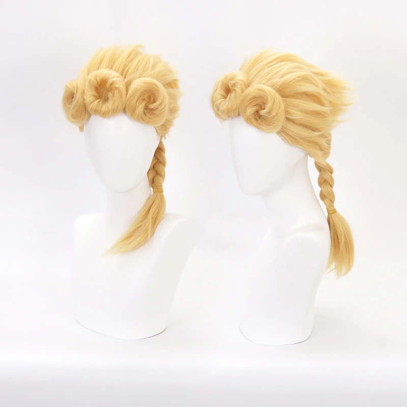 جيورنو جيوفانا شعر مستعار تأثيري أنيمي جوجو ارتفاع درجة الحرارة سلك الشعر الشعر الطويل مع غطاء شعر مستعار للرجل