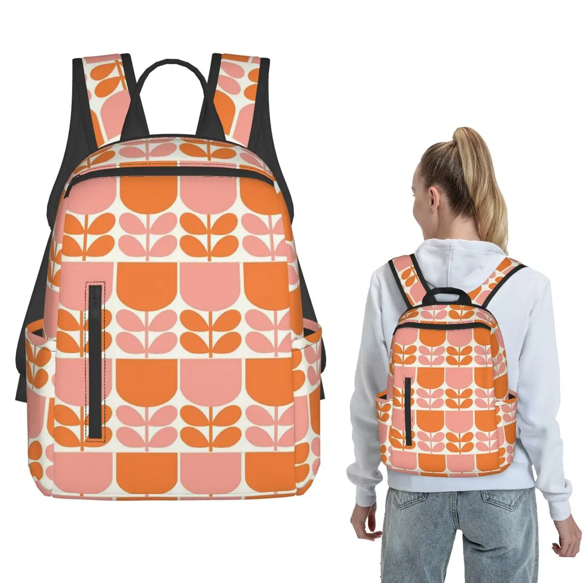 Spring Bloom Orla Kiely Backpack Daypack Boys Girls BookBag School Bag Shoulder Bags for Men Women