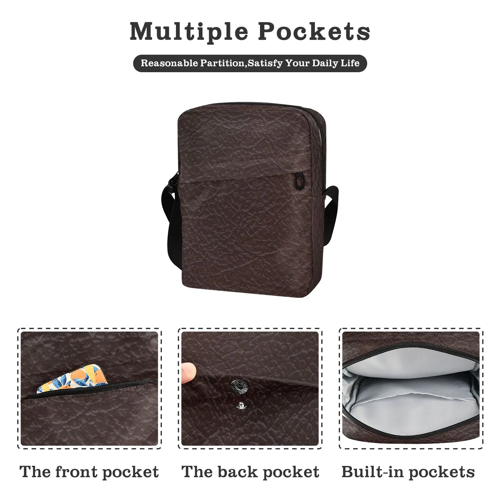 Men's Messenger Bag Fashion Small Polyester Casual Handbags Male CrossBody Shoulder Bags For Men Customized Purses And Handbags