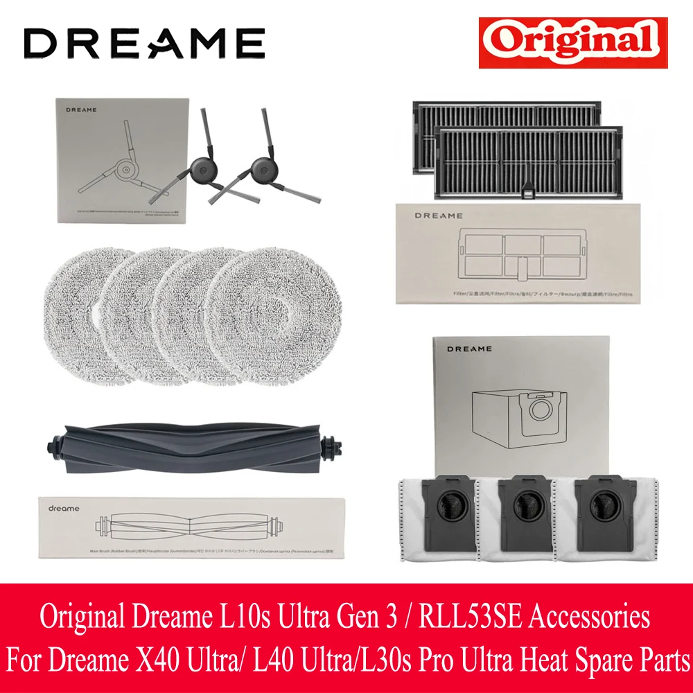 Originele Dreame L10s Ultra Gen 3 Gen3 / RLL53SE accessoires voor Dreame X40 Ultra / L40 Ultra / L30s Pro Ultra, reserveonderdelen voor de verwarming.