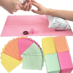 Disposable Towels Nail Table Mats 20PCS Pink Waterproof 3 Ply Nail Art Paper Sheets 13