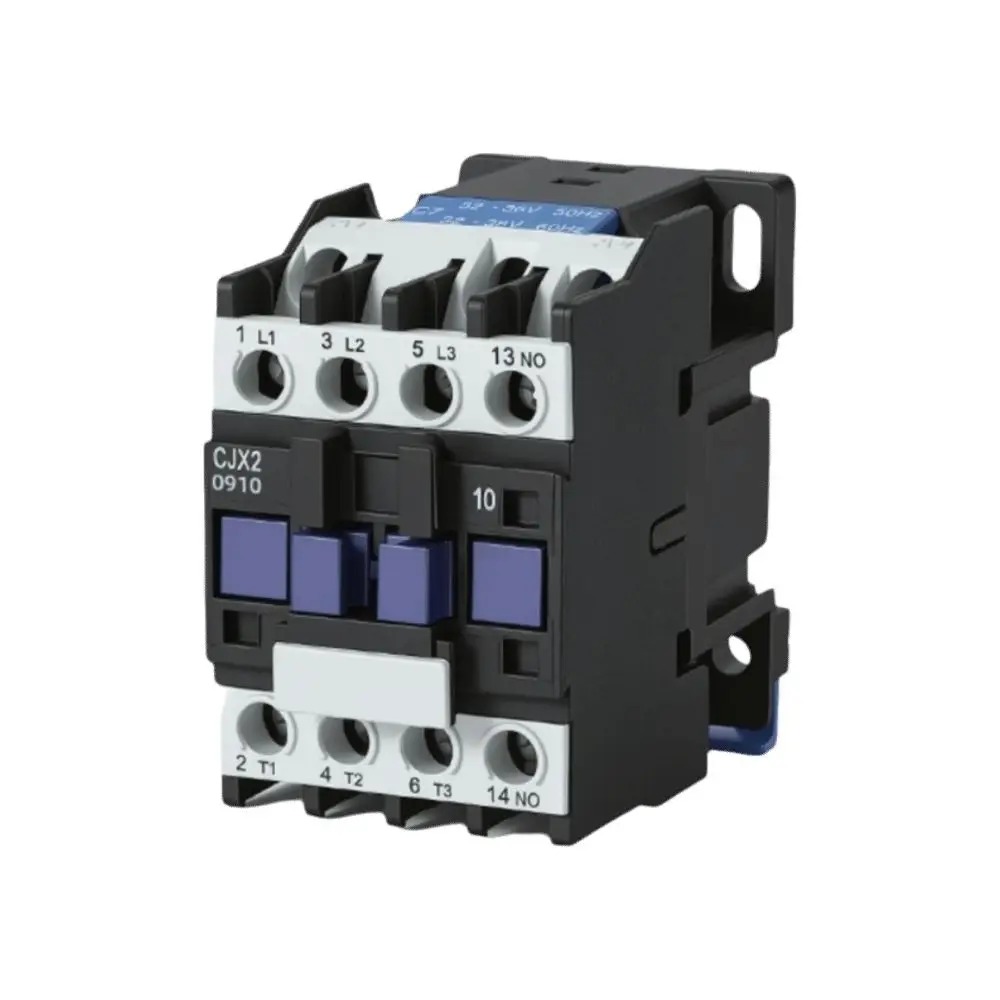 12A Rated Current AC Contactor 220V Coil Voltage 380V Coil Voltage Electromagnetic Contactor 3P Three Pole DIN Rail Installation