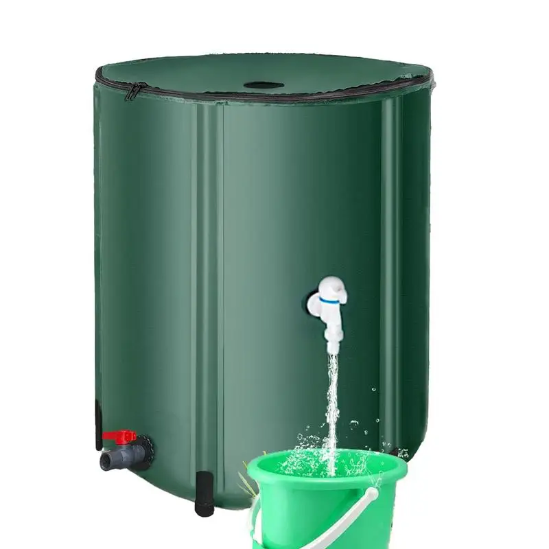 Rain Catcher Barrel 26 Gallon PVC Folding Rain Collection Barrel Water Catcher Container System Rain Water Tank With Filter