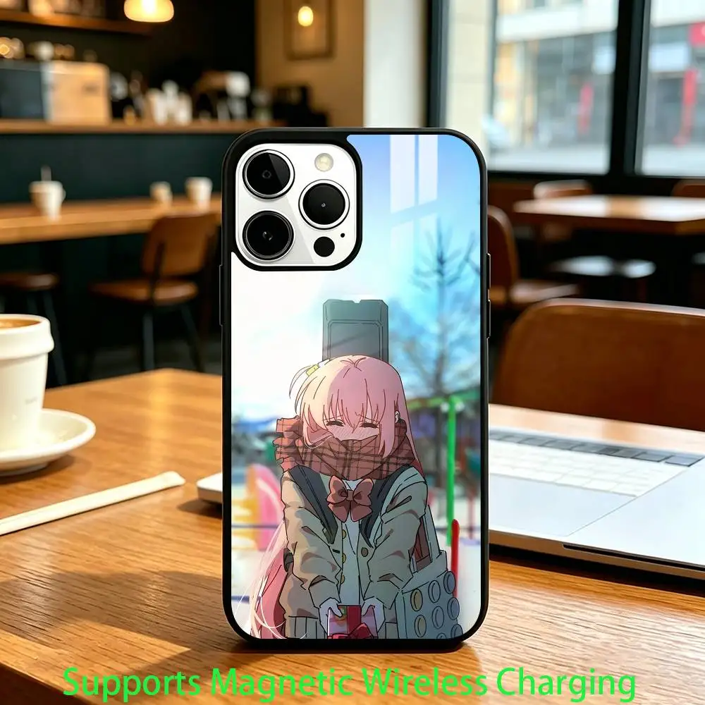 Anime B-Bocchi the Rock Phone Case For iPhone17,16,15,14,13,12,11 Plus,Pro Allows magnetic wireless charging