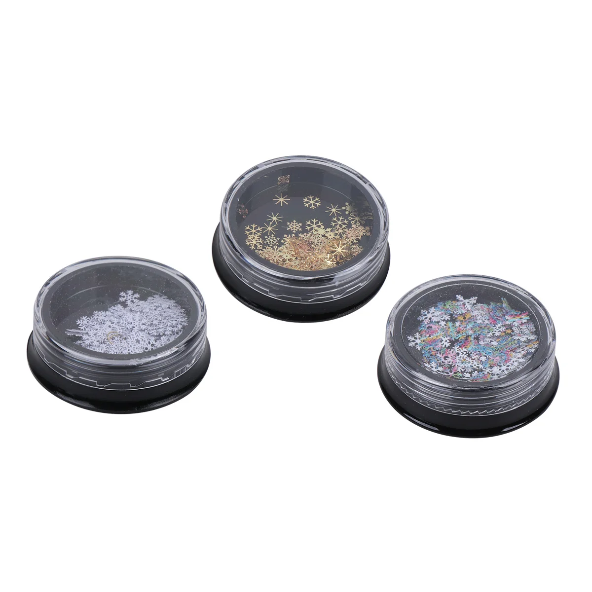 

Christmas Manicure Sequins Snowflake Nail Paillettes DIY Art Ornaments for Parties Home Decor 3 Boxes Nail Stickers