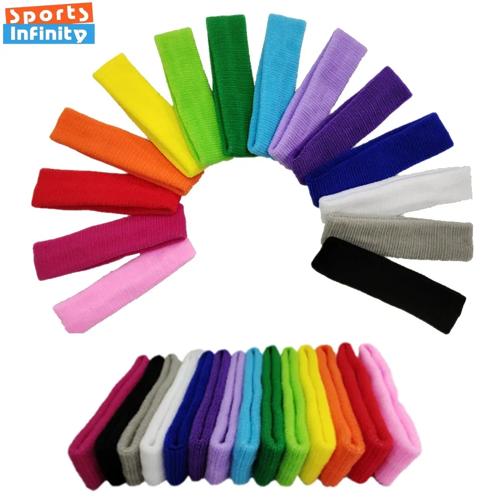 Sweat Absorbing Headscarf Cotton Sports Headband Men and Women Fitness Yoga Sweatband Sweat Bands Children's Hair Headband Hoop