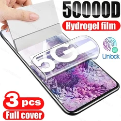 3PCS Hydrogel Film for Samsung S21 S23 S22 Ultra S8 S9 S10 Plus S21FE Screen Protectors for Galaxy Note 20Ultra 10 9 8 Plus S10E