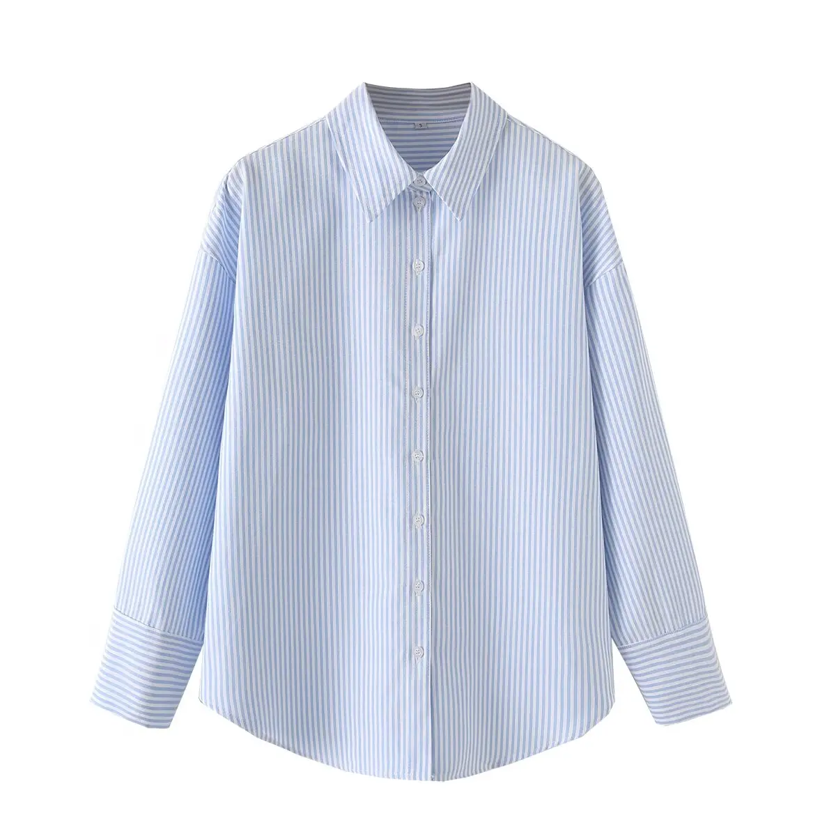 Csa Fena Casual de Aodão Ox trada de Manga Longa com Gola JNLEAOG Novo Estilo Fibra de Poliéster Resistente à...