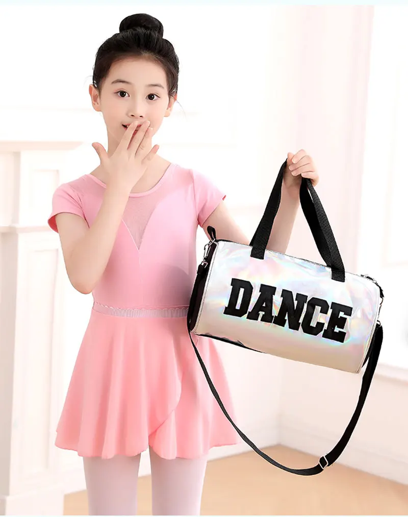 Kids Duffle Bag For Girls Teens Gymnastics Gym Bag Kids Dance Bag Shoe Compartment Wet Pocket Weekender Overnight Sports