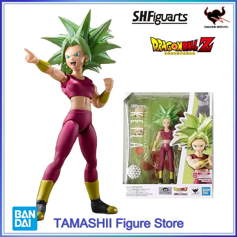 BANDAI-figuras de acción originales de S.H.Figuarts, Super Saiyan, Kefla, Dragon Ball Z, juguetes en Stock