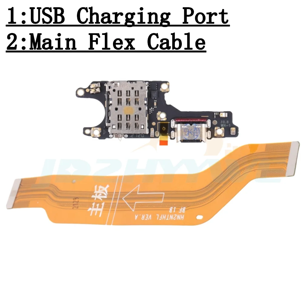 SIM Card Reader Board Dock Connector USB Charging Port Board For Honor 50 NTH-AN00, NTH-NX9 Main Motherboard Flex Cable Parts