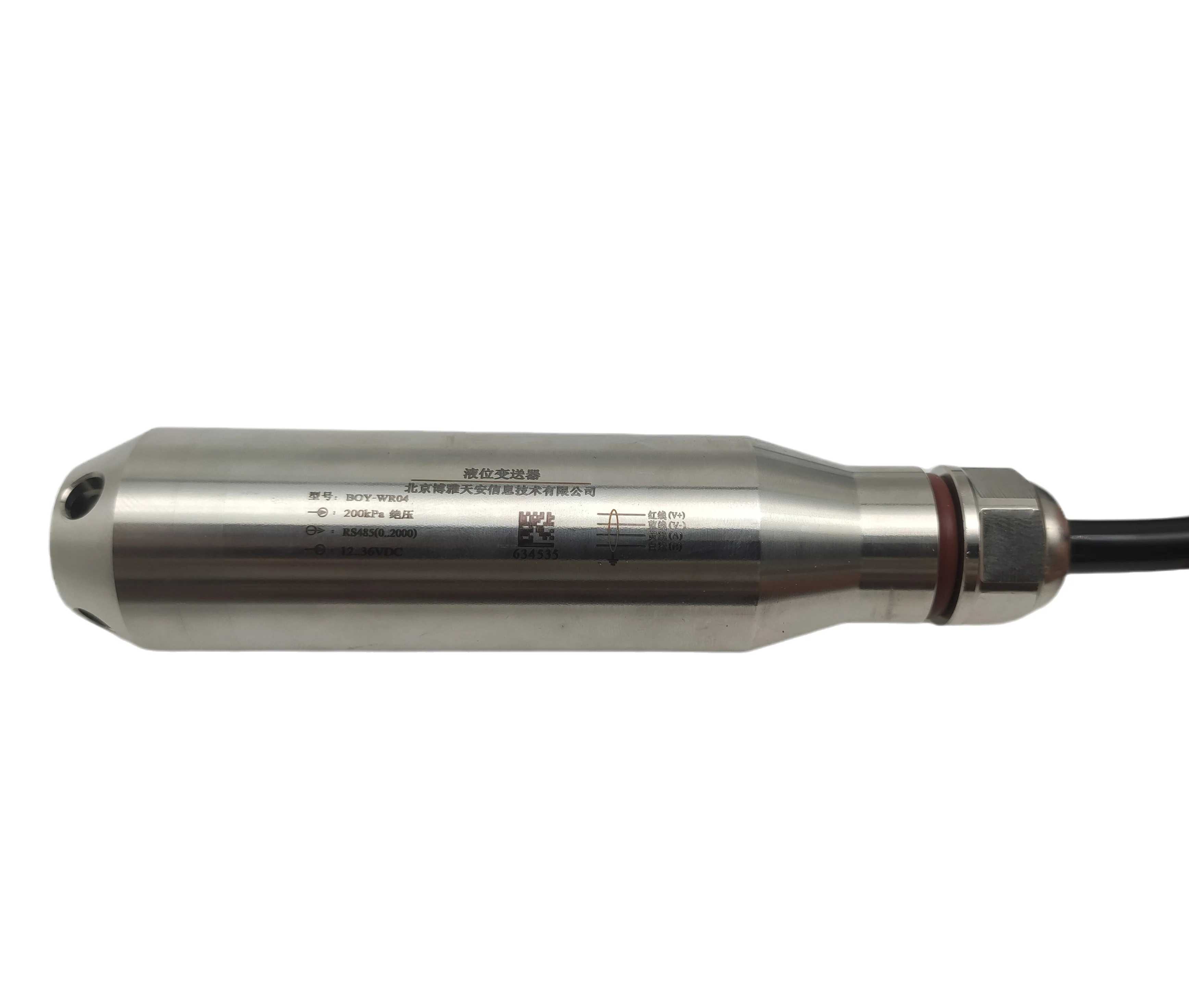 BOY-WR04-S Hydrostatische waterniveausensor voor diepe put Aangepaste niveaumeter voor het meten van waterniveausensorsonde