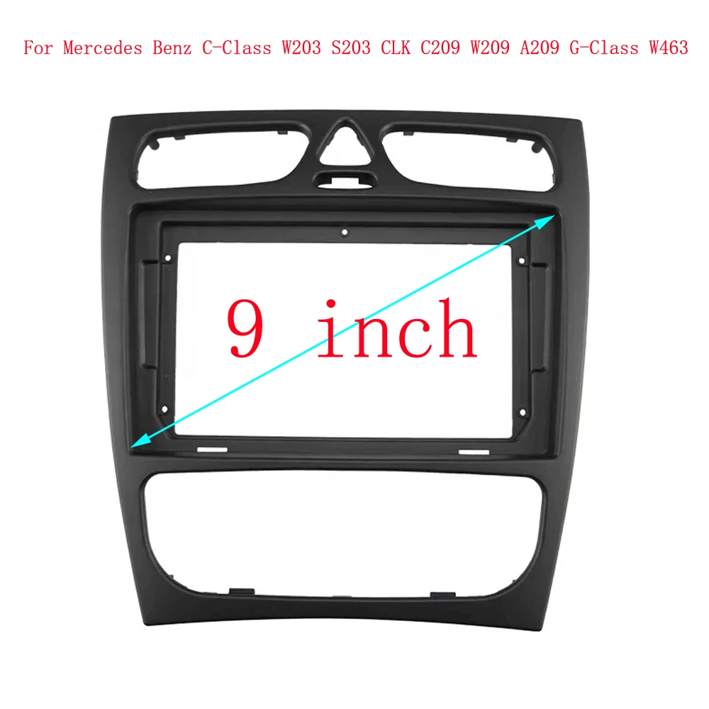 2 Din Car Radio Frame Kit Dash Panel GPS Fascia For Mercedes BENZ C-Klasse W203 CLK-klasse W209 G-klasse W463 Vito Viano W639