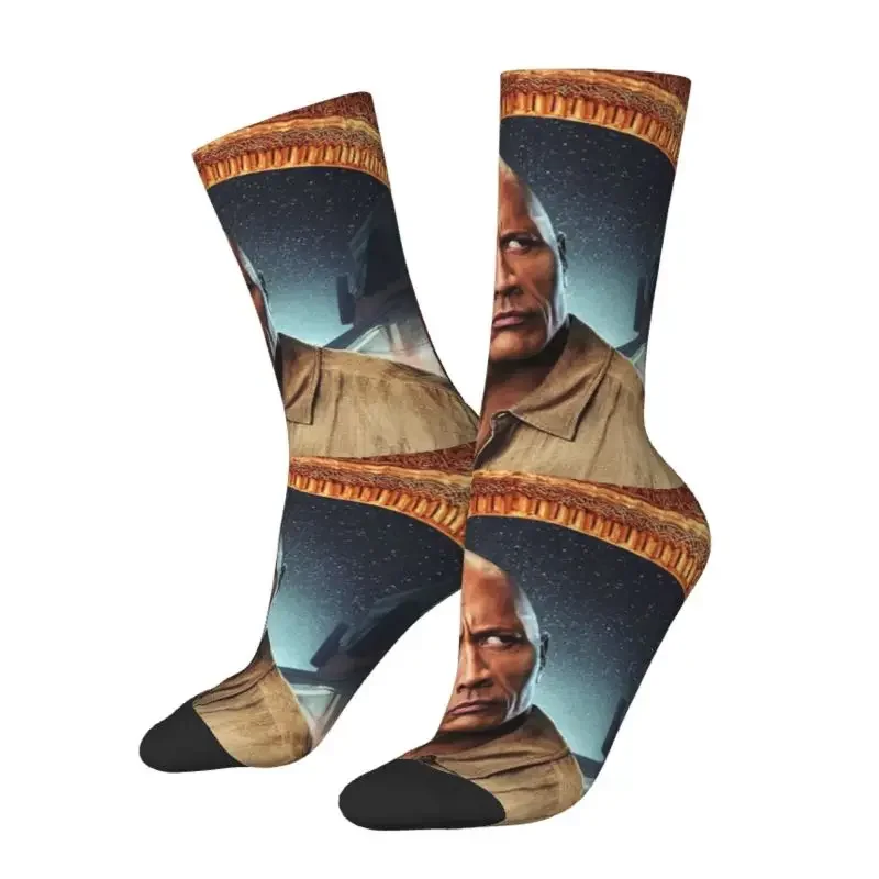 Kawaii Print Dwayne The Rock Johnson Socks for Women Men Stretchy Summer Autumn Winter Crew Socks