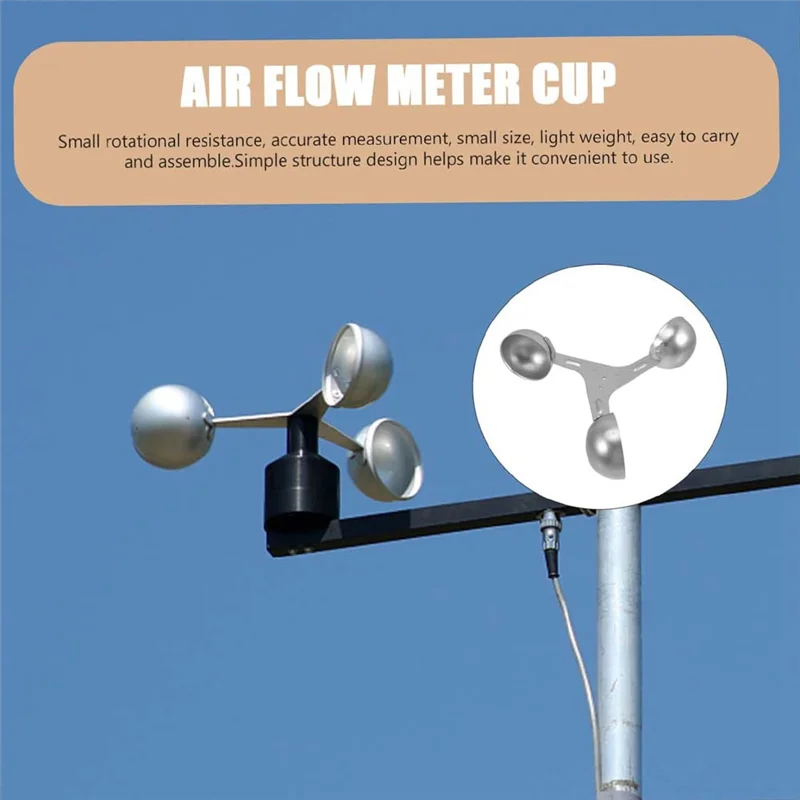 A34R Sturdy Anemometer Cup Wind Measurement Cup Wind Speeds Meter Wind Gauge Cup Wind Speed Sensor