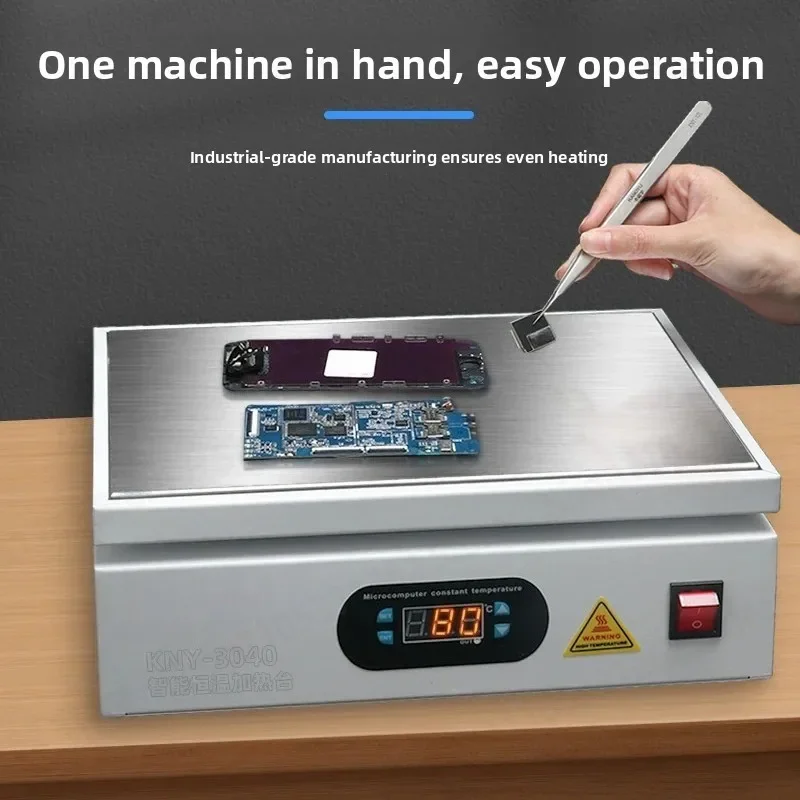 Intelligent Constant Temp Heating Plate, Soldering Station Phone Repair Screen Removal LED Beads Lab Film Ironing PCB Soldering