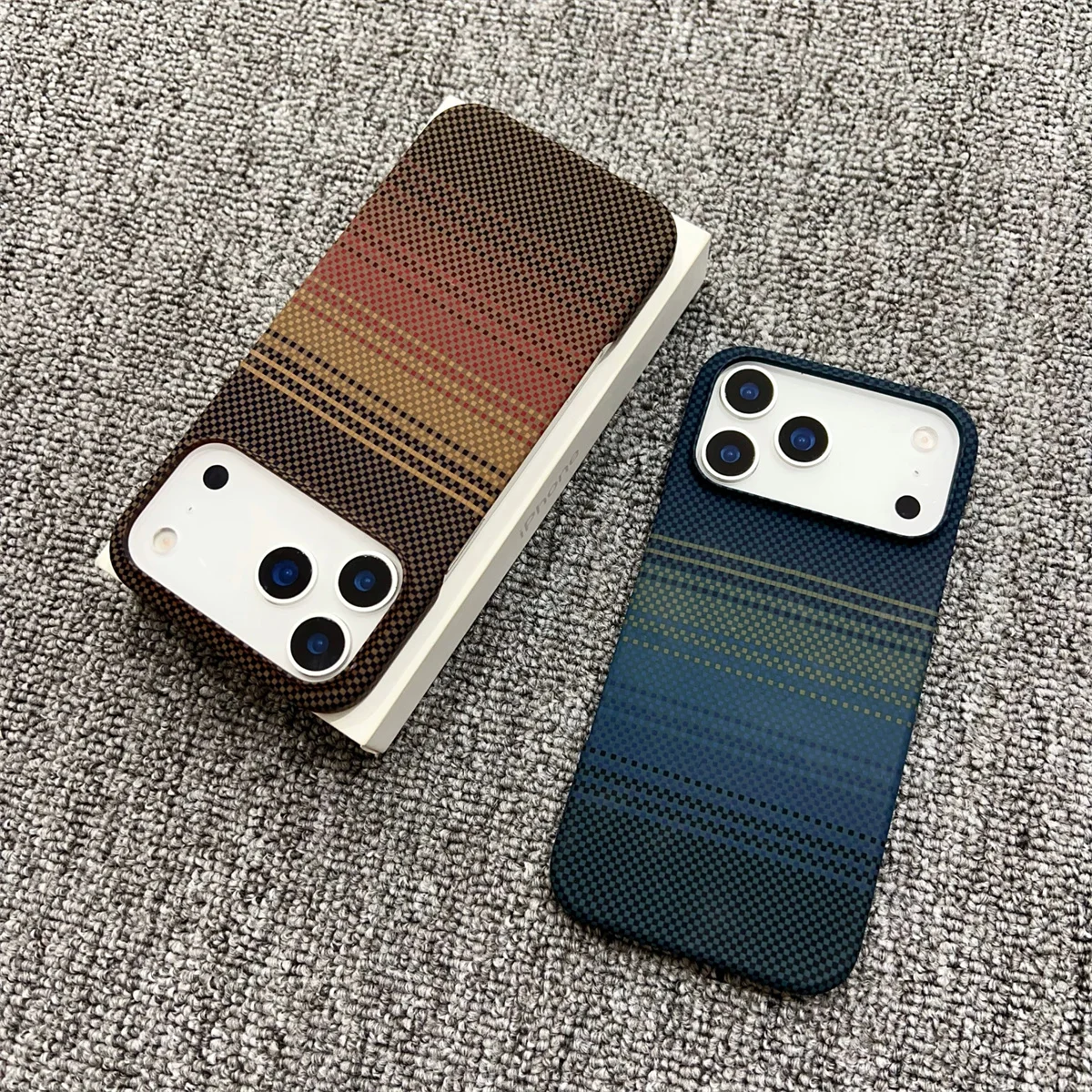 Carbon Fibre Pattern Frameless Phone Case for Apple IPhone 17 Air 16E 16 Plus 15 14 13 12 Pro Max Wireless Charging Slim Cover view 3