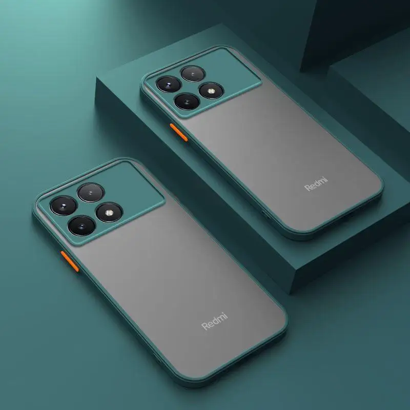 New Luxury Matte Transparent Phone Cover For Xiaomi POCO X6 Pro 5G Case Redmi Note 13 12 11 4G 10 9 Thin Shockproof Bumper image 3