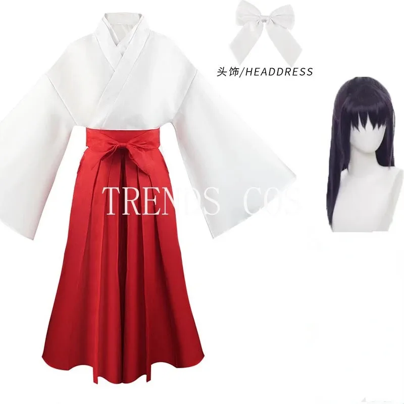Disfraz de Iori Utahime, disfraz de Anime japonés, pantalones rojos y blancos, falda, tocado, peluca para Comic Con Iori Utahime, Kimono