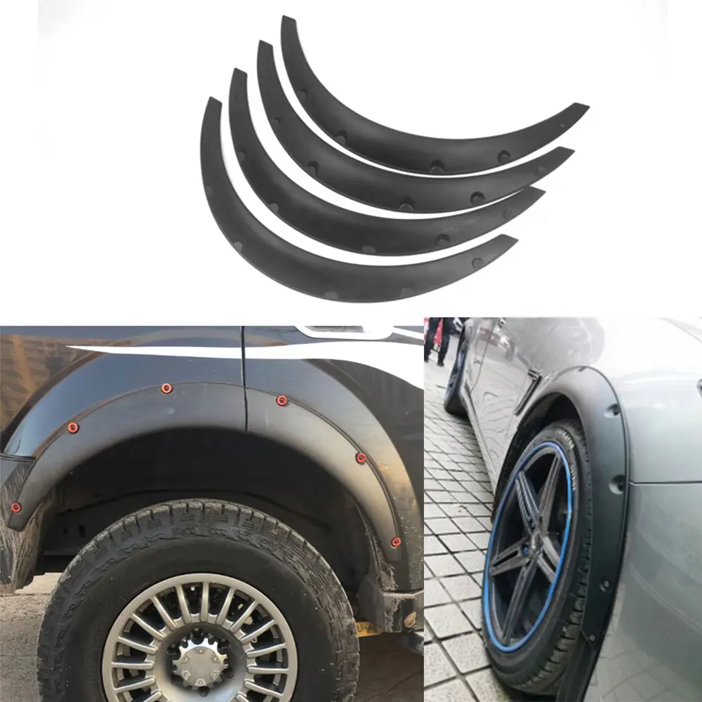 

4PCS Car Fender Flares Arch Wheel Eyebrow Auto Mudguard Lip BodyKit Protector Cover Mud Guard Decoration for Universal Cars