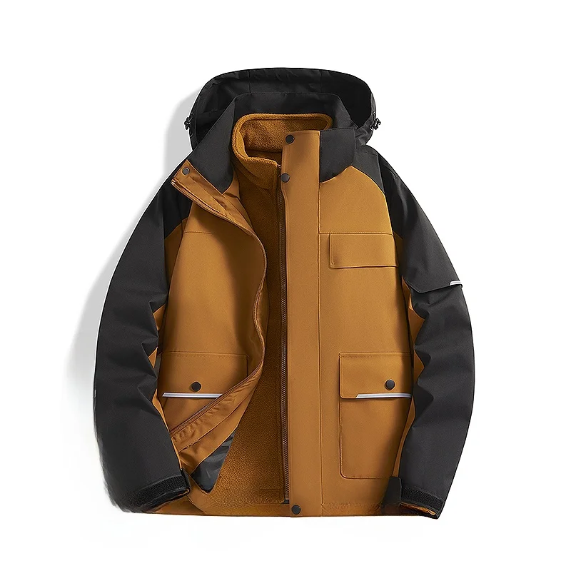 

Новая модная мужская куртка-ветровка 3-в-1 свободного кроя, весна 2025, 100% полиэстер