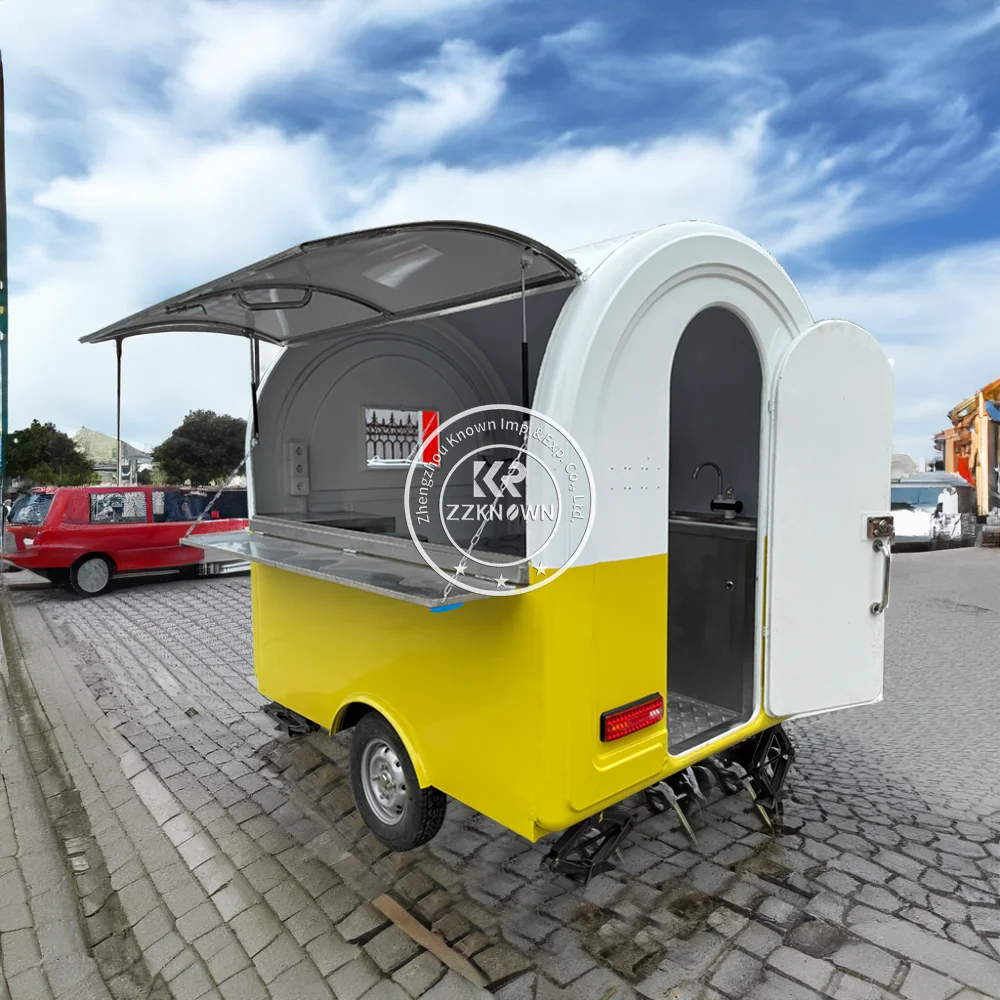 Street Food Cart Coffee Shop Pizza Snack Kiosk Ice Cream Fast Food Truck Trailer With Fully Catering Equipments