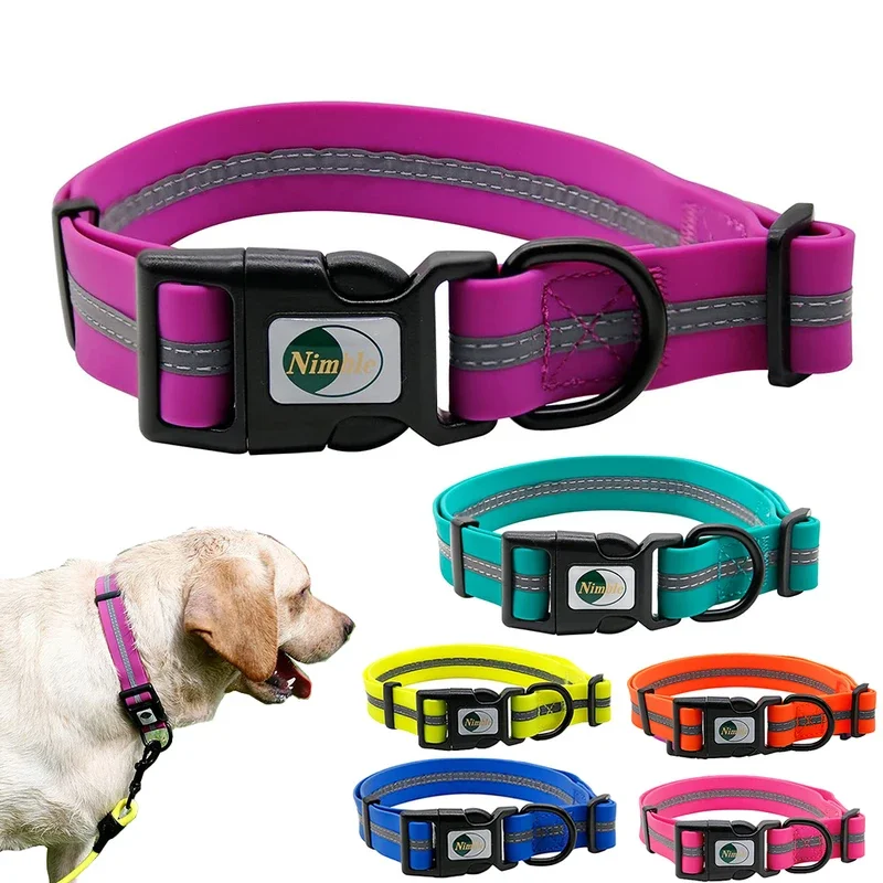 

Dog Collar Waterproof Pet Collars Anti-Odor Durable Adjustable Polyester Soft with Reflective Stripe Basic Dog Collars S/M/L
