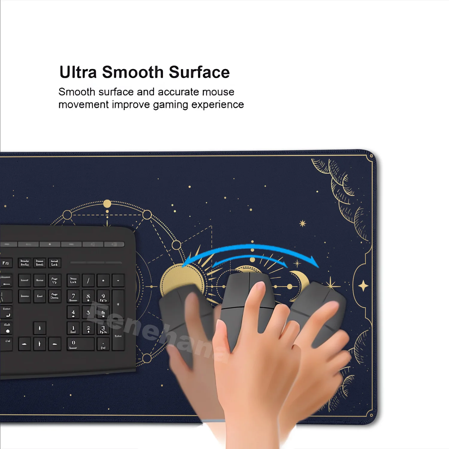 Magic Moon Star Extra Grote Leuke Taro Card Gaming Muismat Setup Gaming Decoratie XXL Bureaumat Antislip Laptop Bureau Accessoires