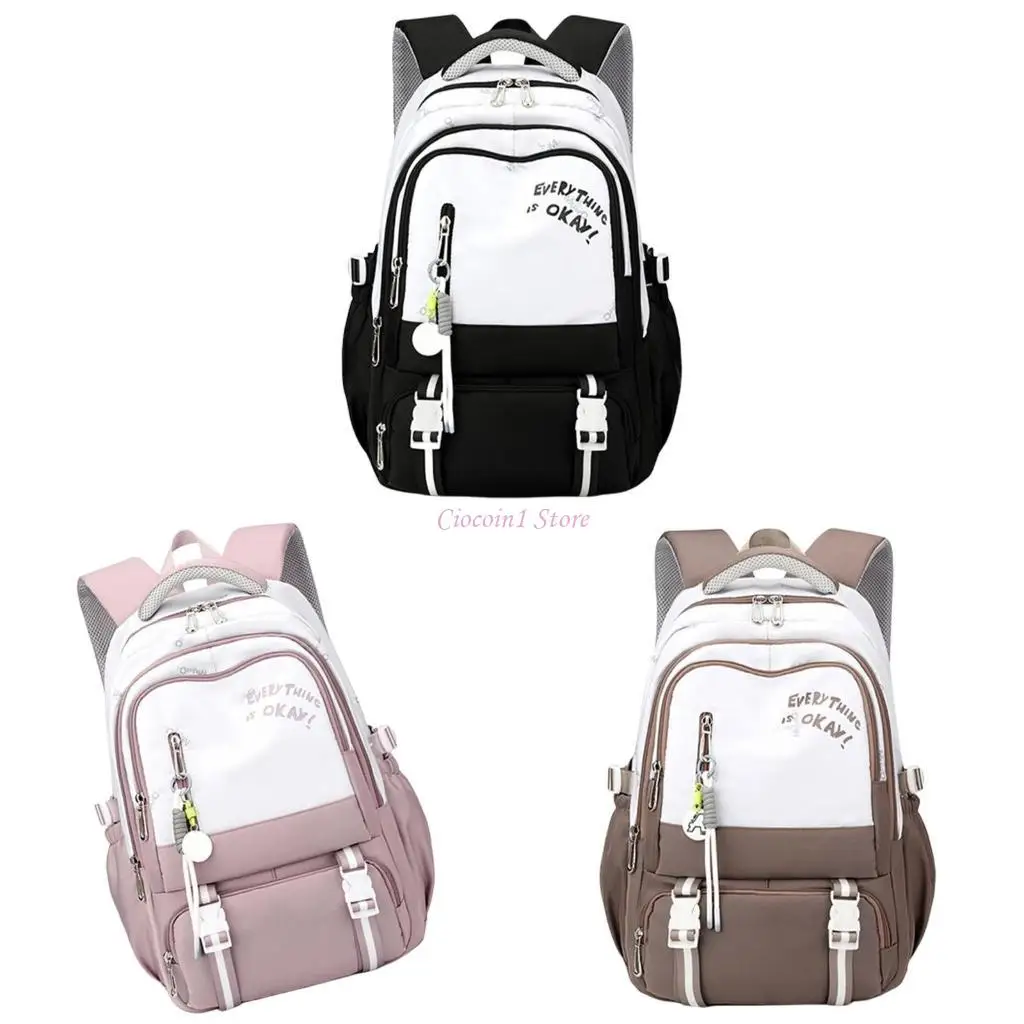 

Y1UB Teenager School Bag Laptop Backpack Large Capacity Nylon Daypack for Boys and Girls Student Book Bag Travel Rucksack