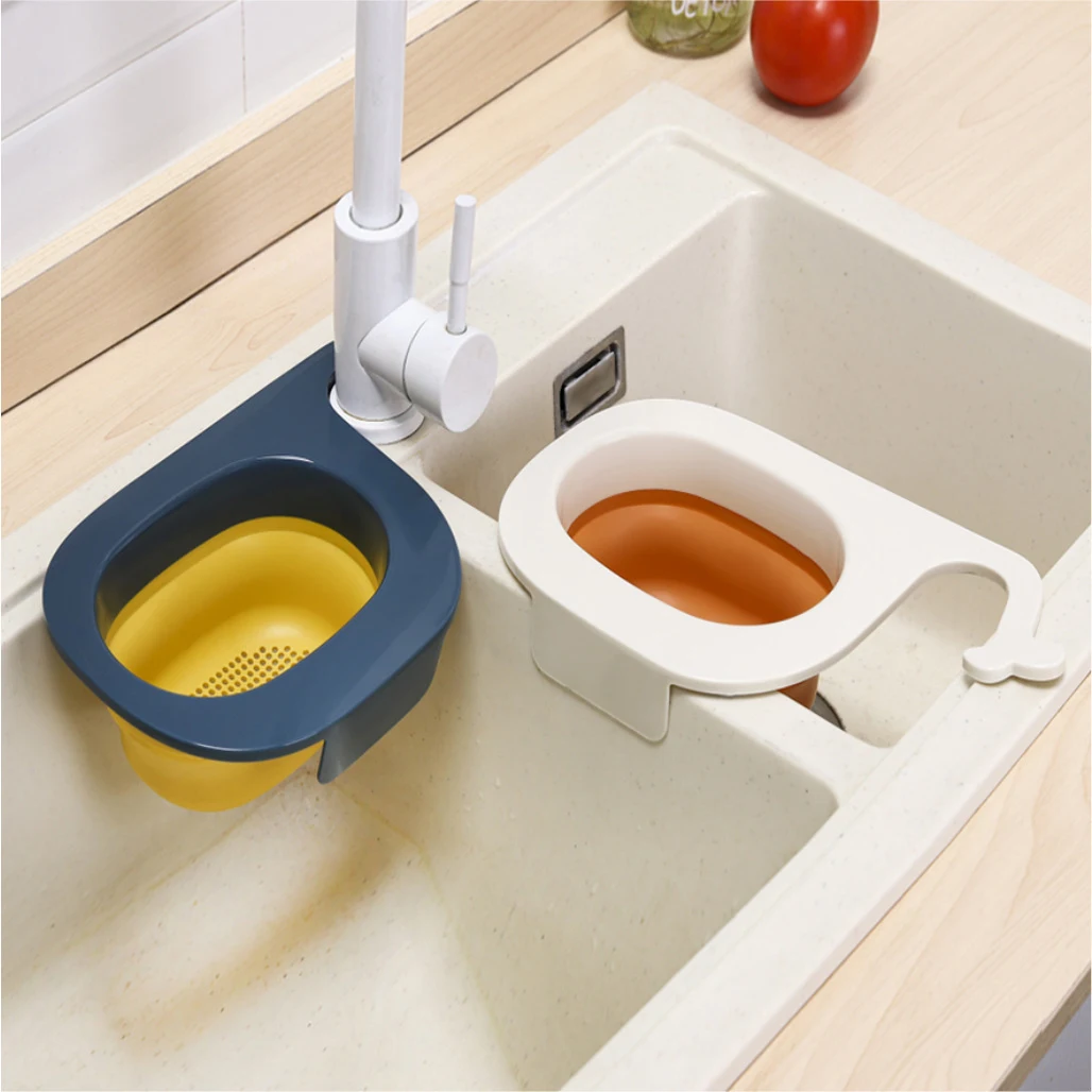 

Drain Basket Sink Storage Rack Faucet No Drilling Kitchen Sink Storage Leak Filter Screen Kitchen Gadgets Accessories
